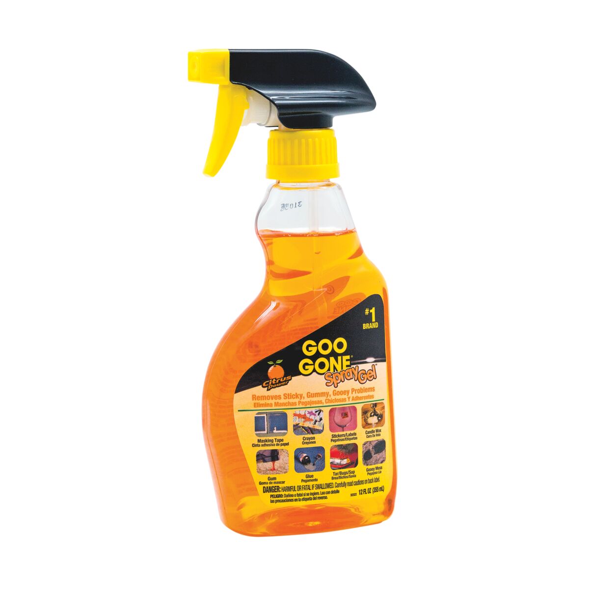 Goo Gone Citrus Scent Surface Safe Adhesive Remover Spray Gel Yellow